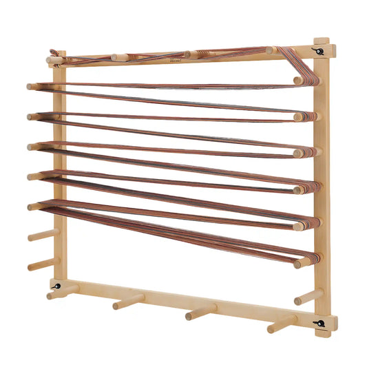 Schacht 14 Yard Warping Board Shown with warp setup against a white background