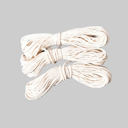 Three cotton drive bands tied up and shown together