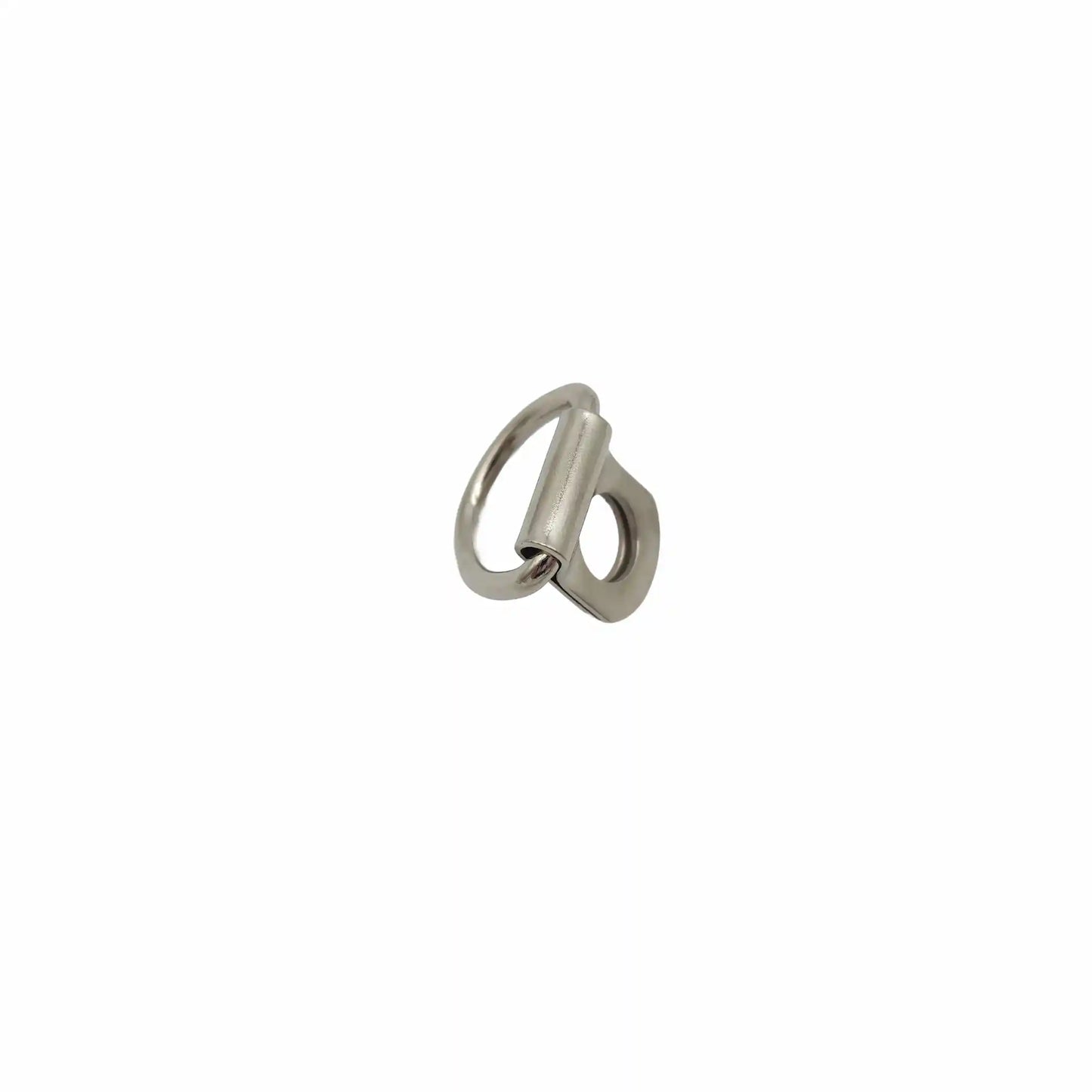  Looped metal ring and baseplate standing on ends