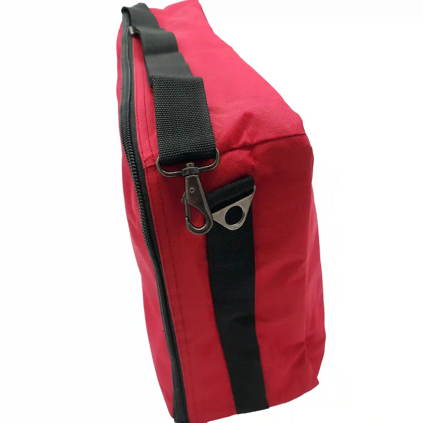 Schacht Sidekick bag closeup of right side clasp for carrying strap