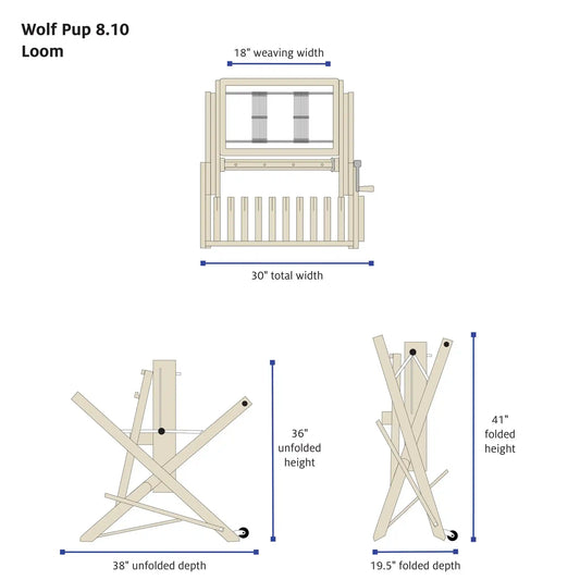 Schacht Wolf Pup 8.10 Loom, view 2