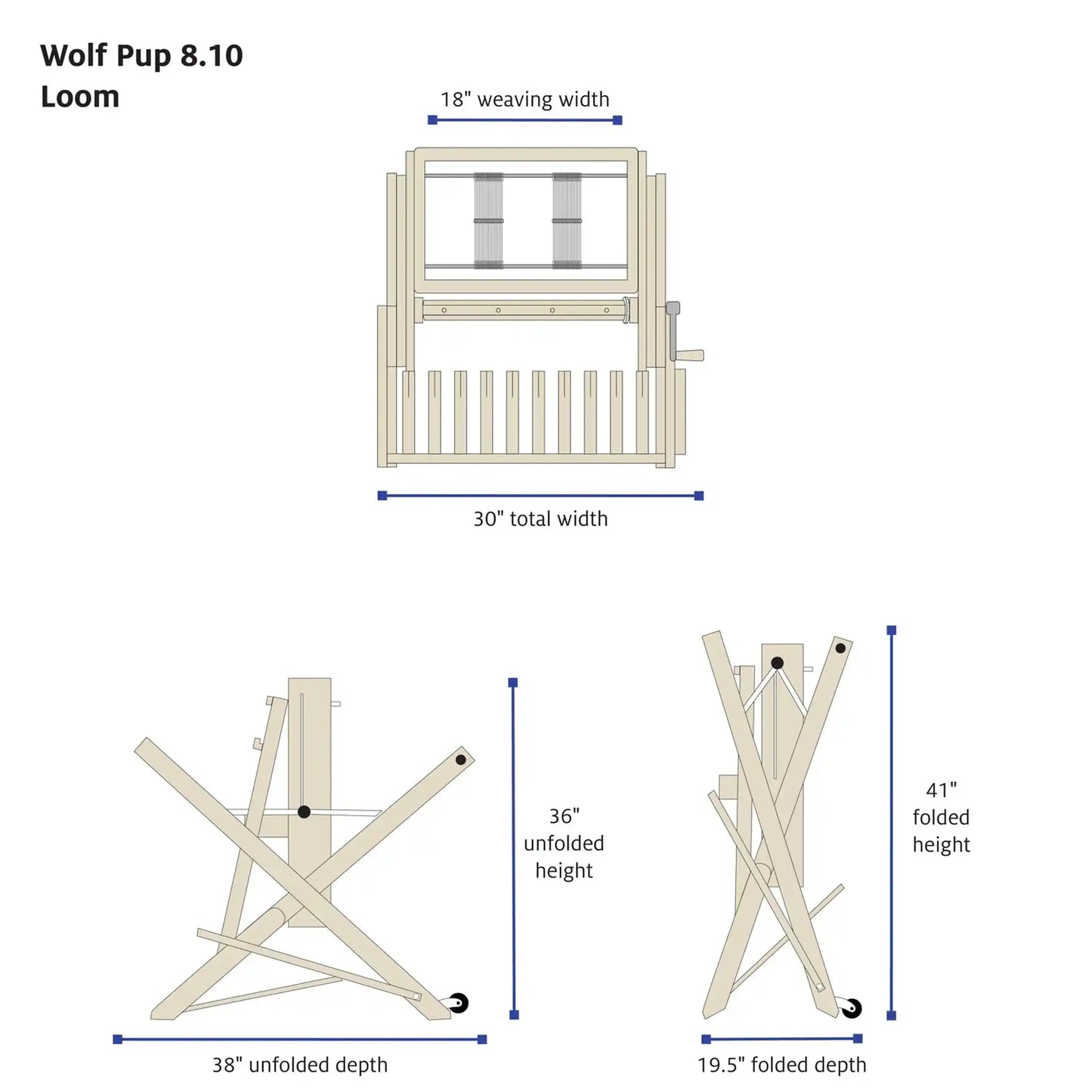 Schacht Wolf Pup 8.10 Loom, view 2