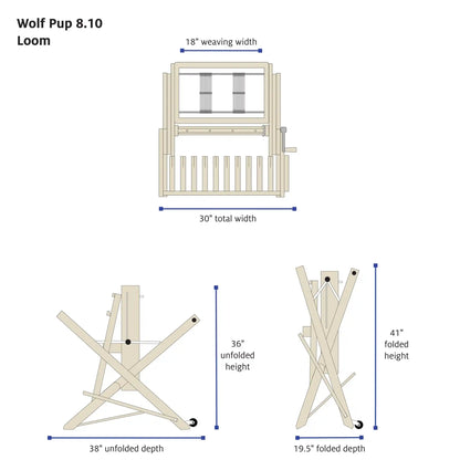 Schacht Wolf Pup 8.10 Loom, view 2
