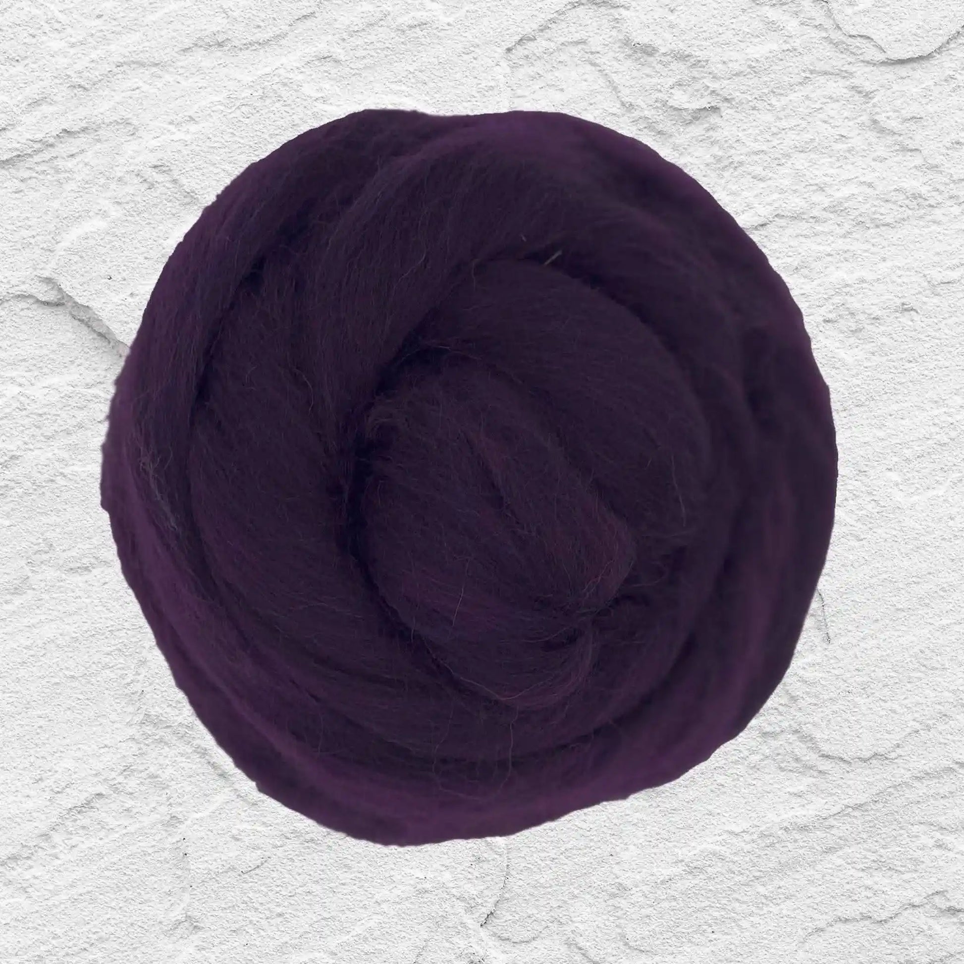 Paradise Fibers Shetland Wool Top - Aubergine