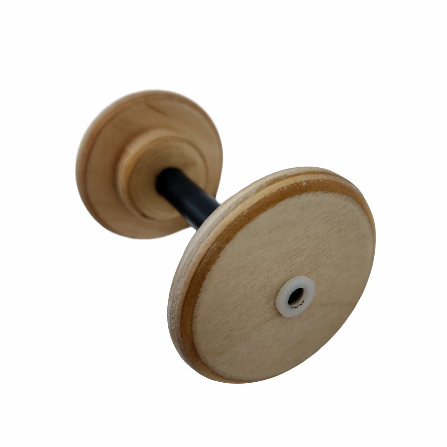 SpinOlution 4oz bobbin closeup of the orifice end