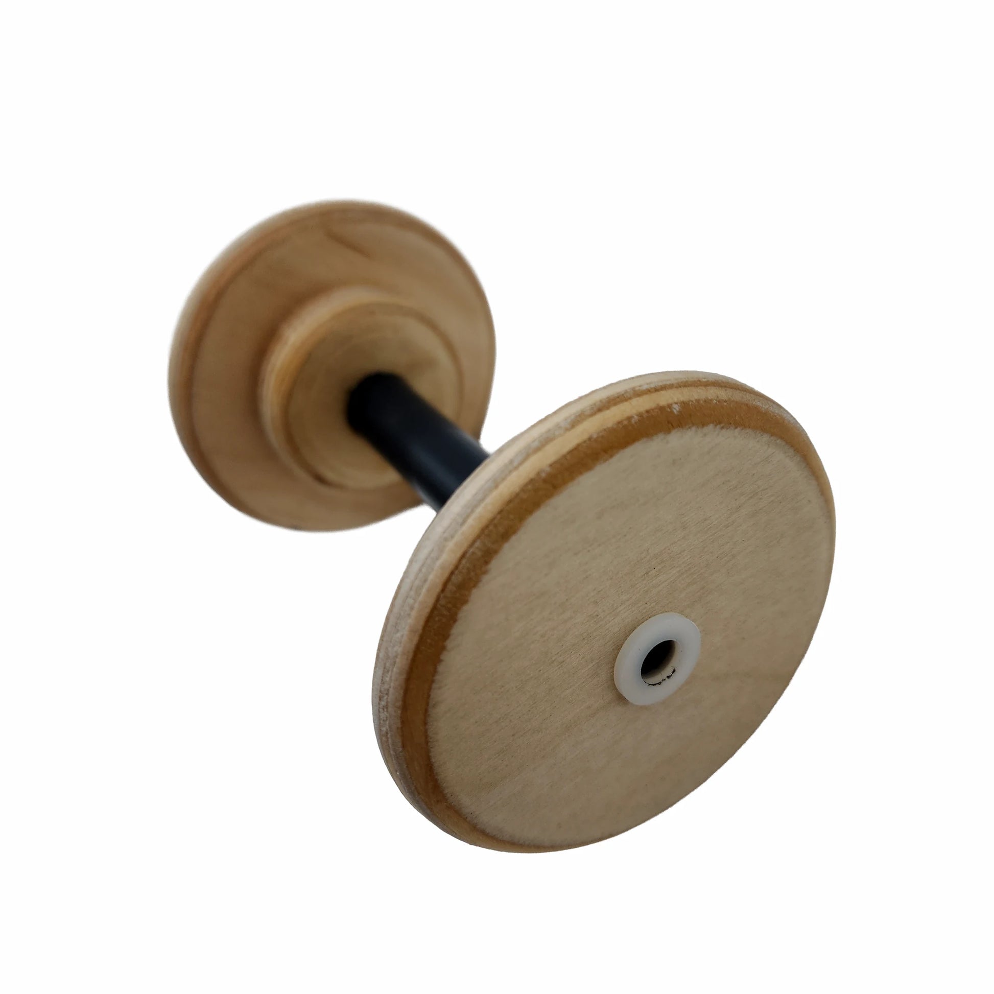 SpinOlution 4oz bobbin closeup of the orifice end