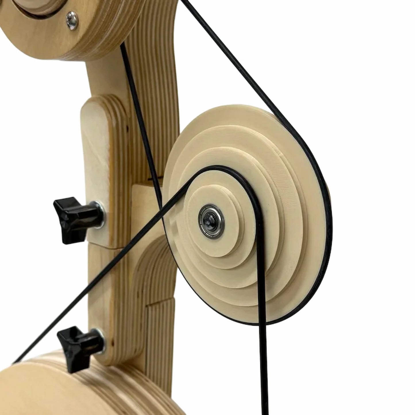 Pollywog Accelerator installed on SpinOlution Pollywog spinning wheel