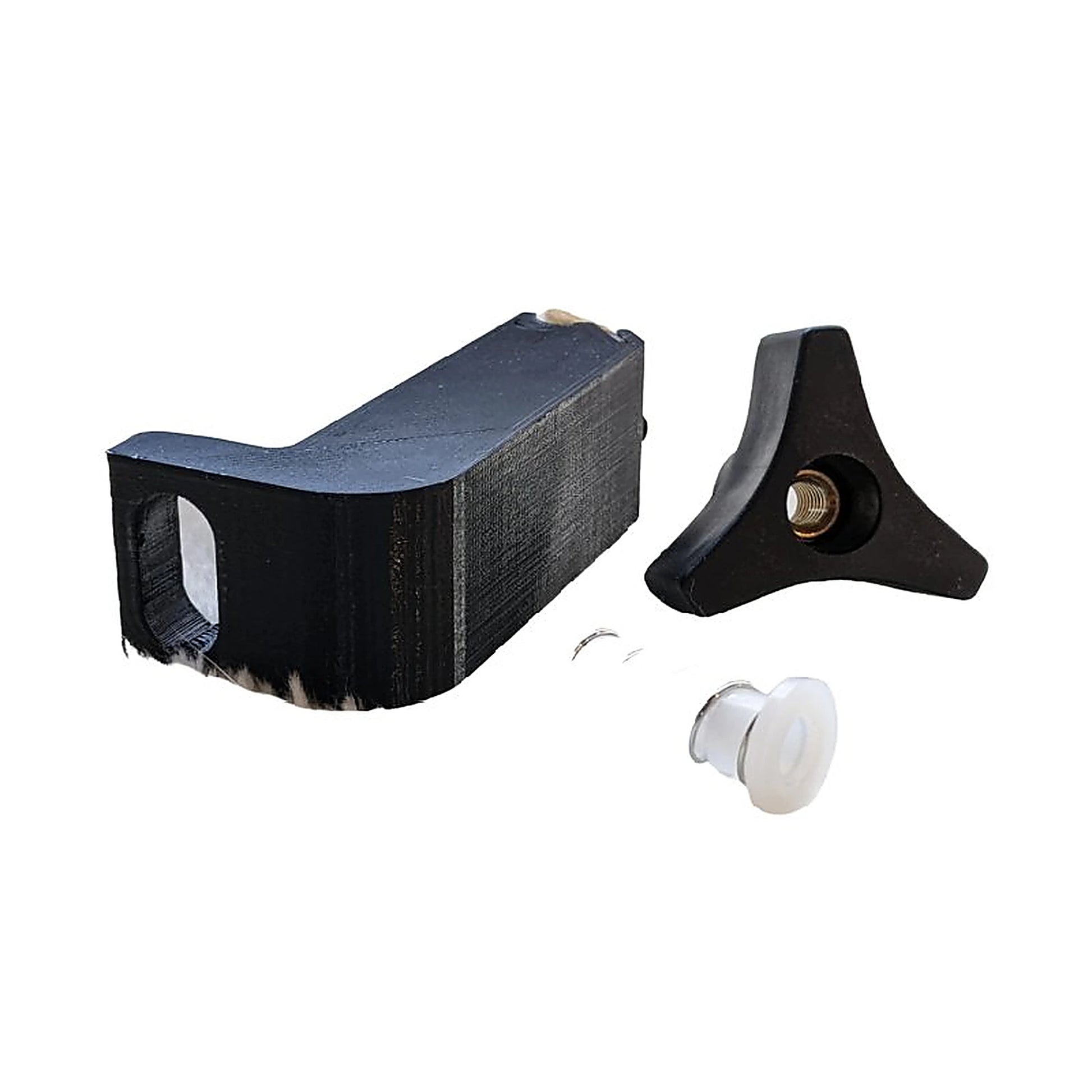 SpinOlution tension kit with 3D printed block, felt, tri-wing nut and spring