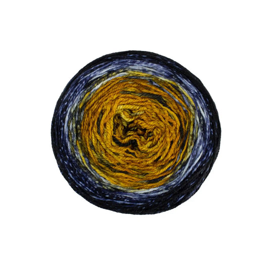 Malabrigo Metamorphosis Sock Light Fingering Yarn color 318 Starry Night