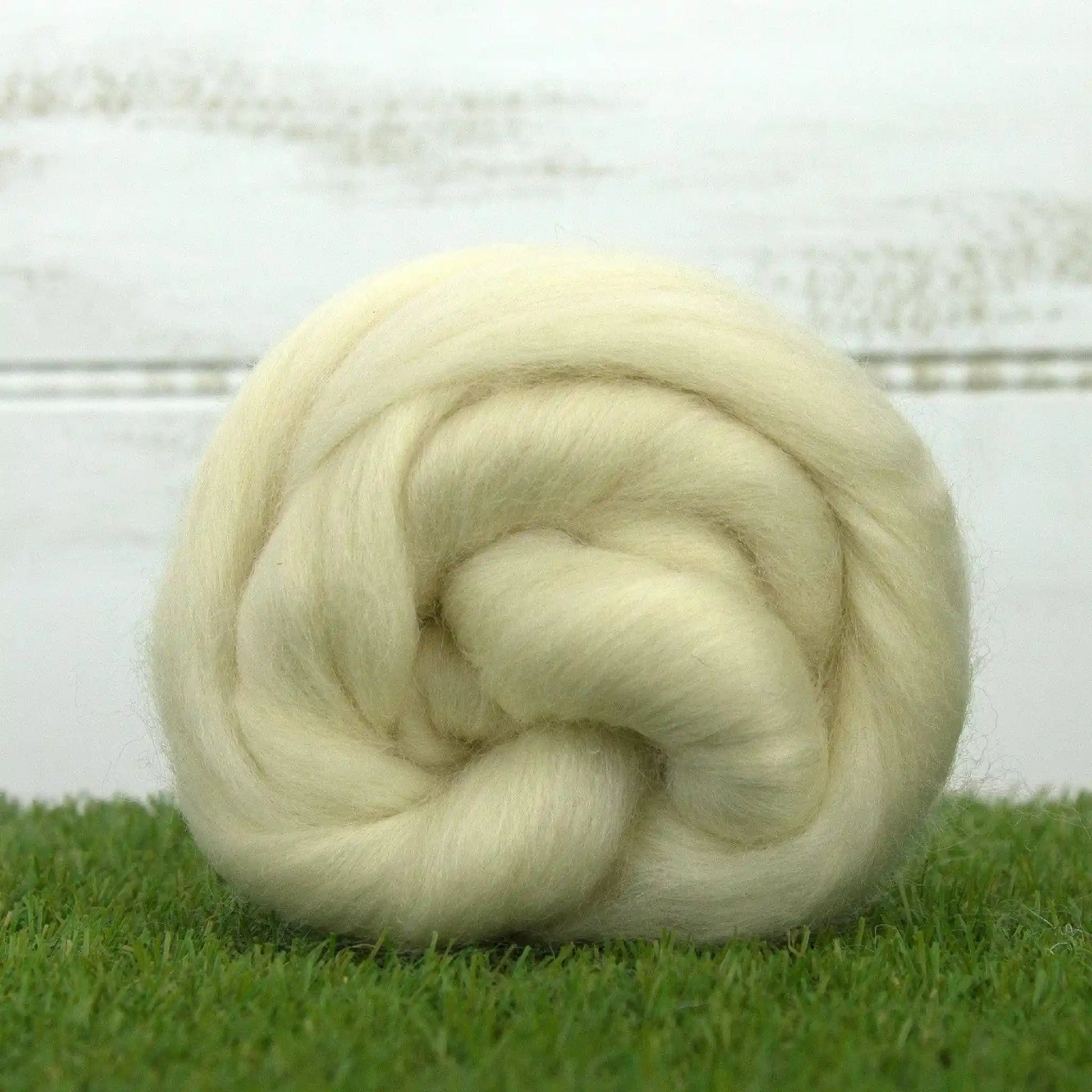 Paradise Fibers White Falkland Wool Top