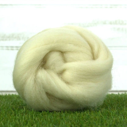 Paradise Fibers White Shropshire Wool Top