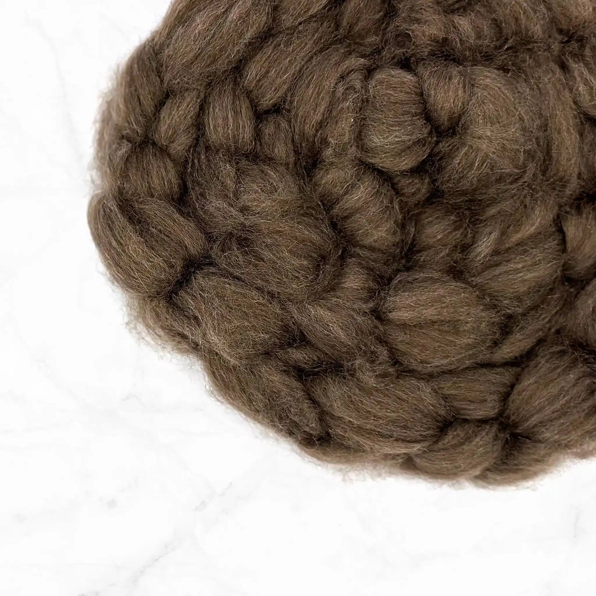 Paradise Fibers De-Haired Yak Down Top - Light Brown