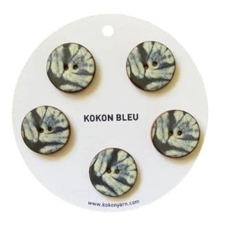 KOKON BLEU Pottery Buttons Tie Dye 1