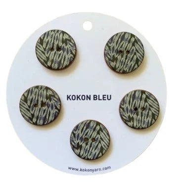 KOKON BLEU Pottery Buttons Tie Dye 2