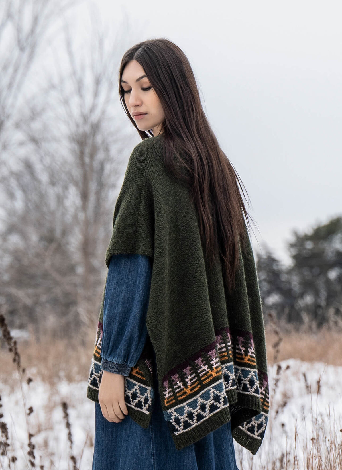 Woodland Ruana knit project