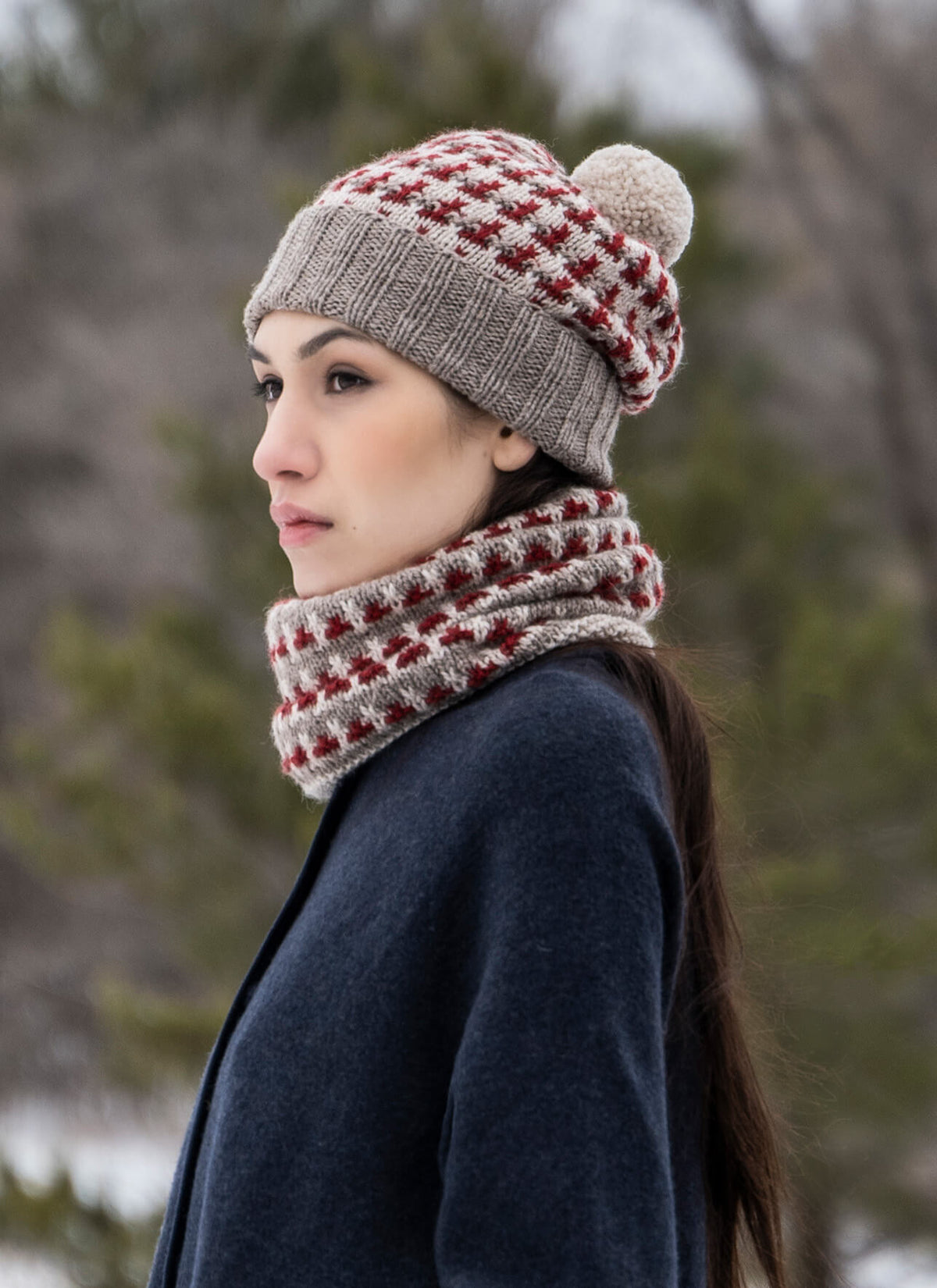 Ishpeming Hat & Cowl knit project
