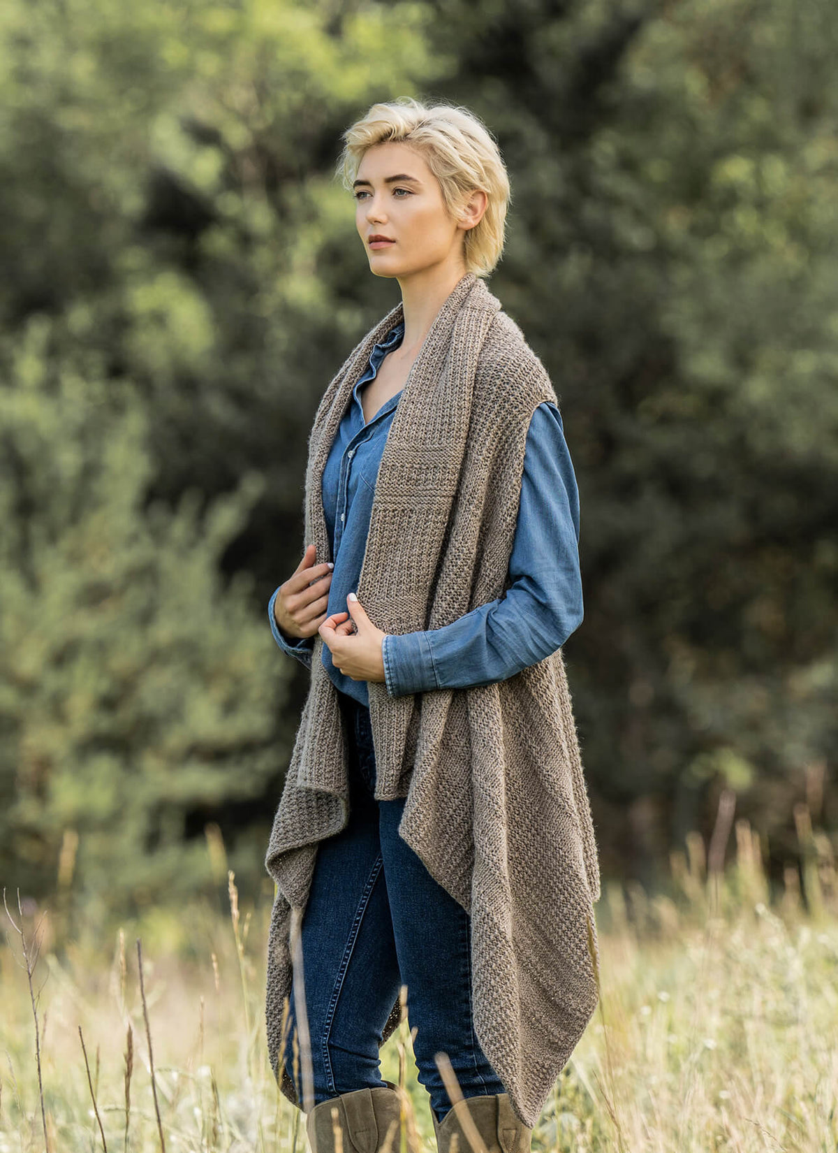 Maple Grove Vest knit project