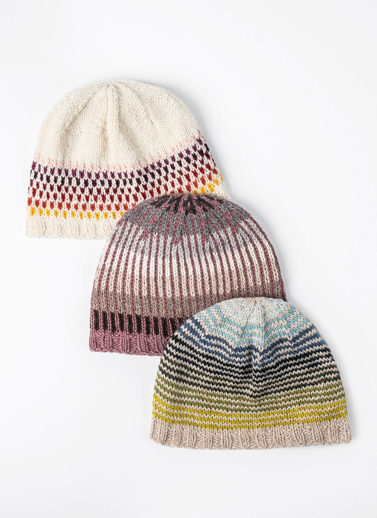 Corning Gradient Trio Cap knit project