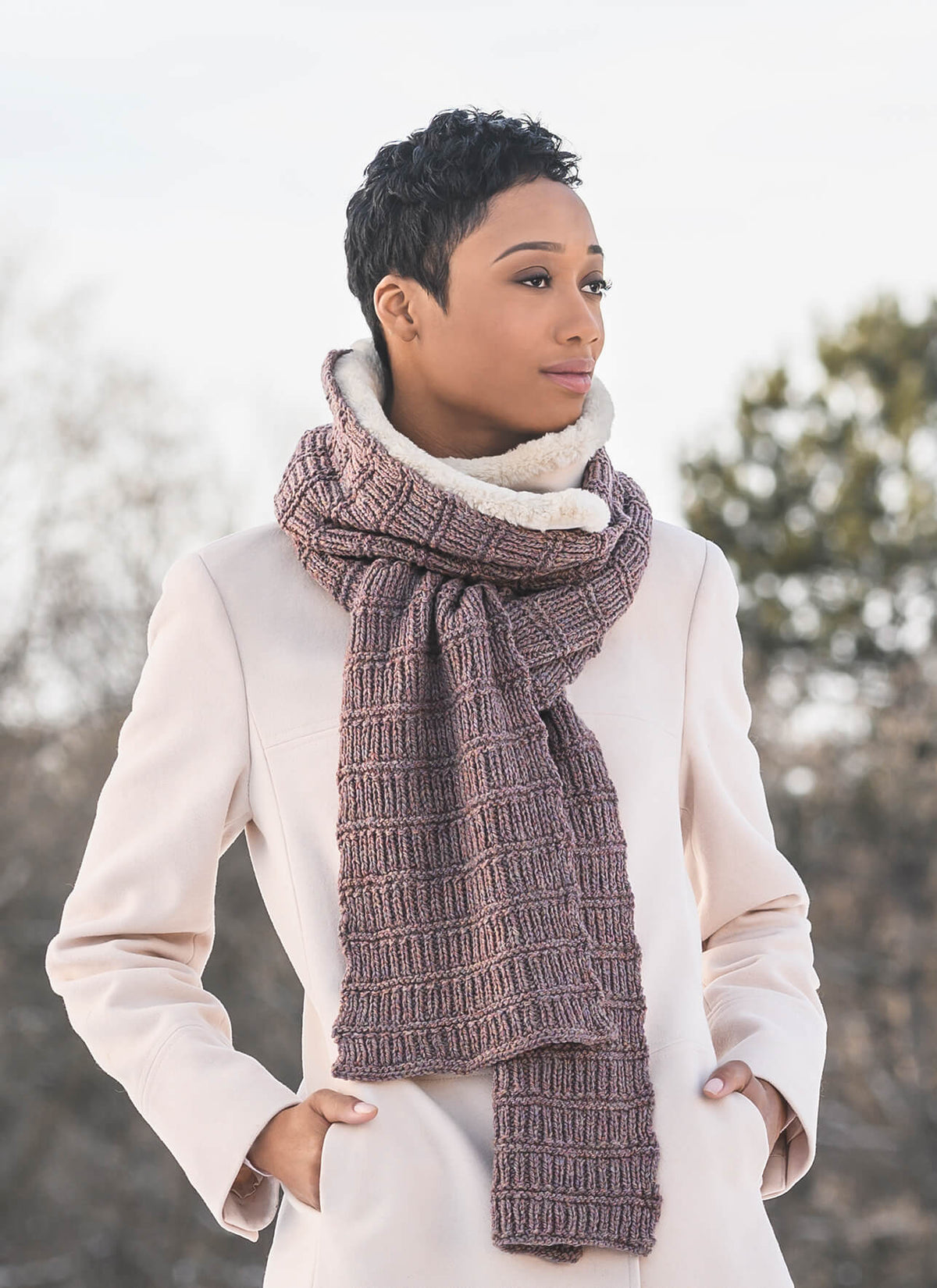 Ramsey Ribbed Scarf knit project