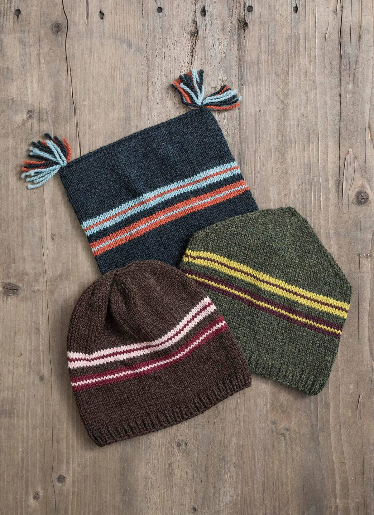 Ski Trio Hats knit project