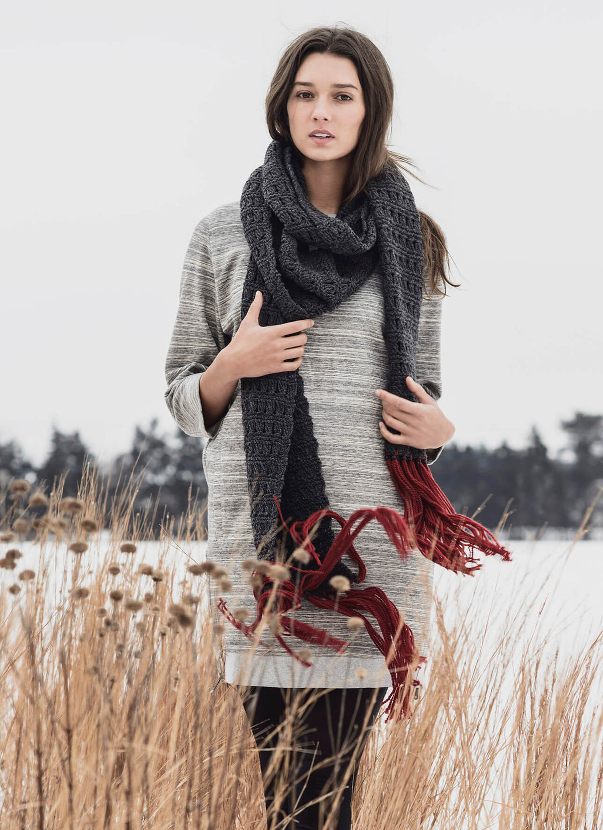 Silver Bay Scarf knit project