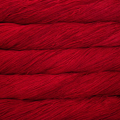 Malabrigo Ultimate Sock Fingering Yarn color Ravelry Red 611
