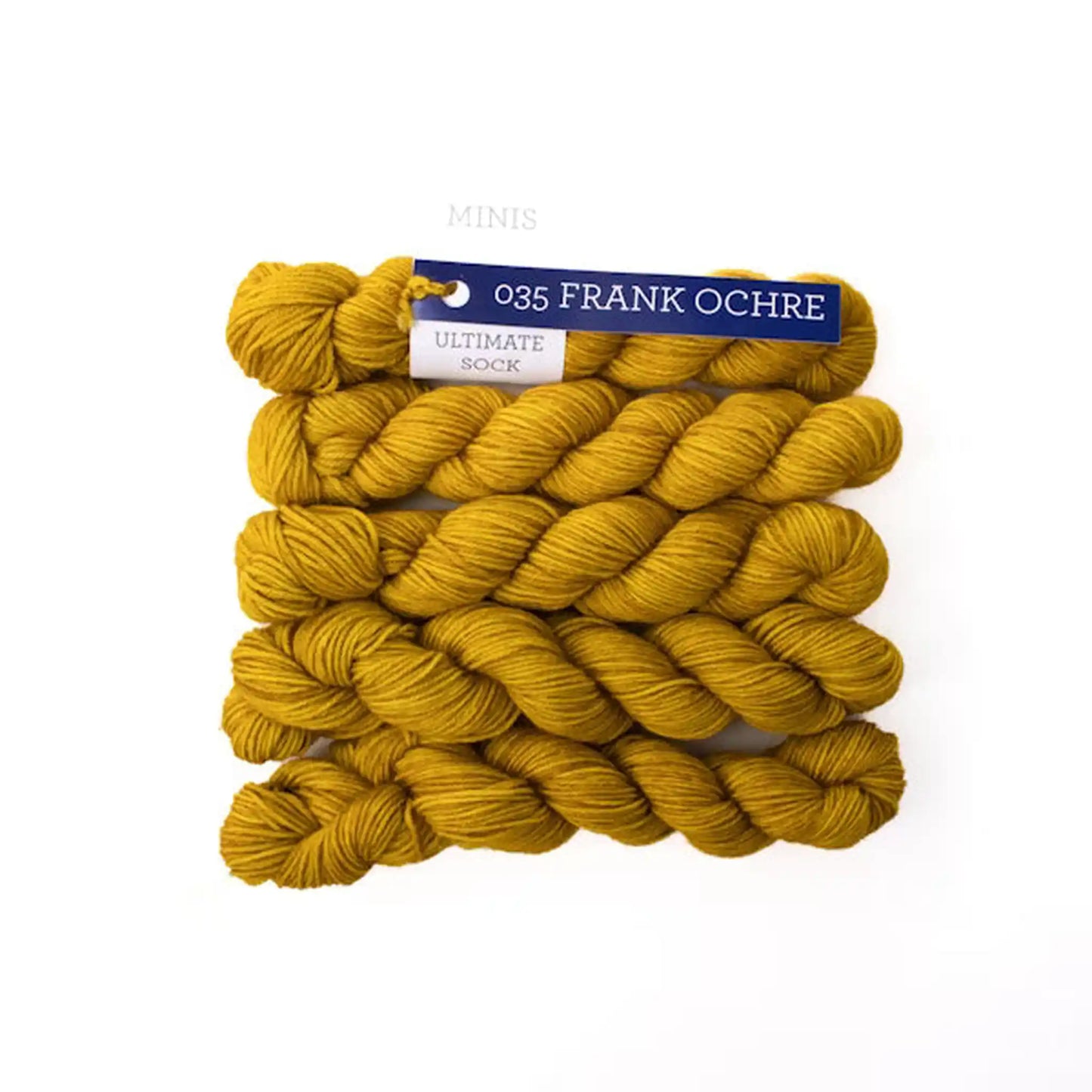 Malabrigo Ultimate Sock Minis Fingering Yarn color Frank Ochre 035
