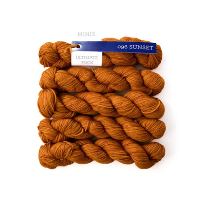 Malabrigo Ultimate Sock Minis Fingering Yarn color Sunset 096