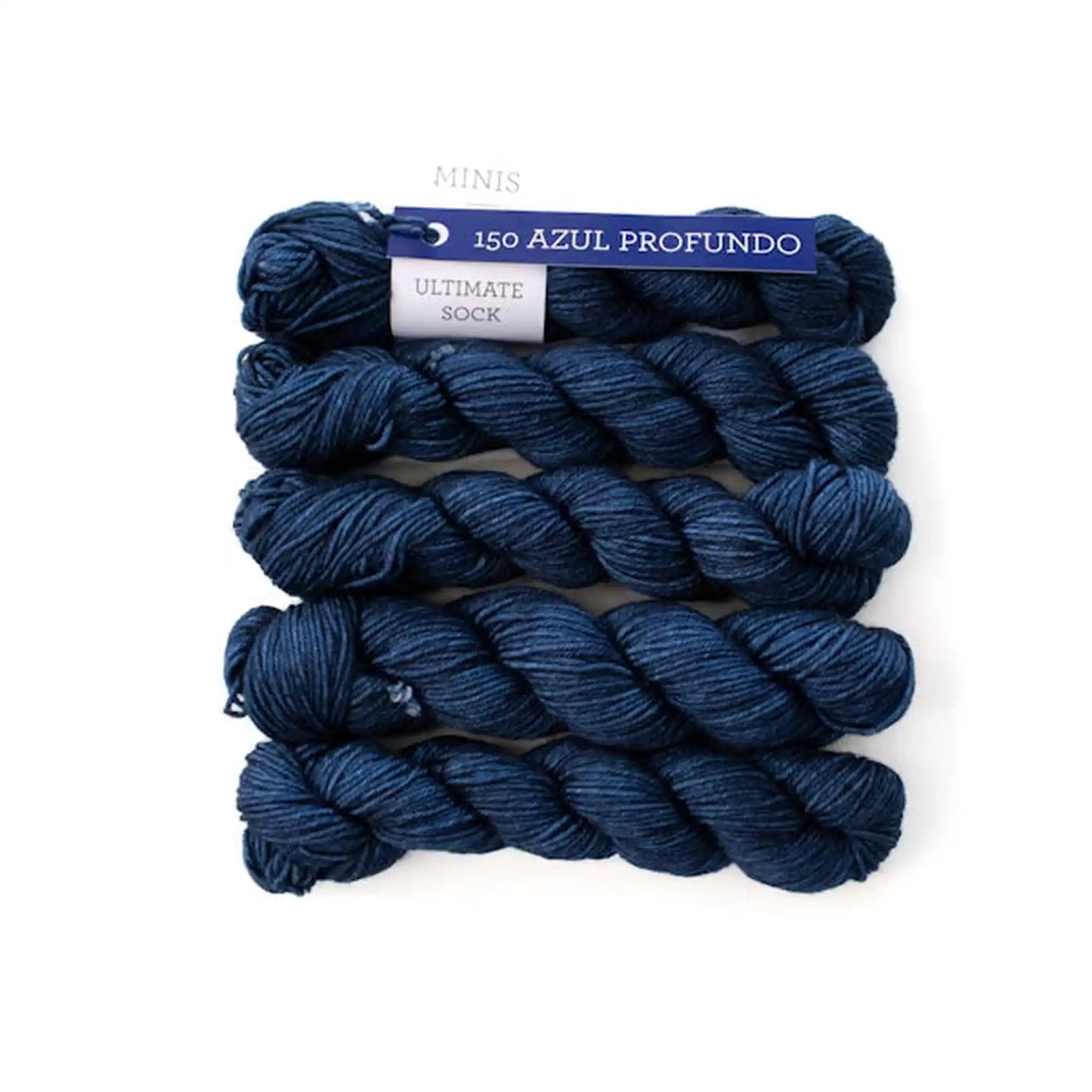 Malabrigo Ultimate Sock Minis Fingering Yarn color Azul Profundo 150