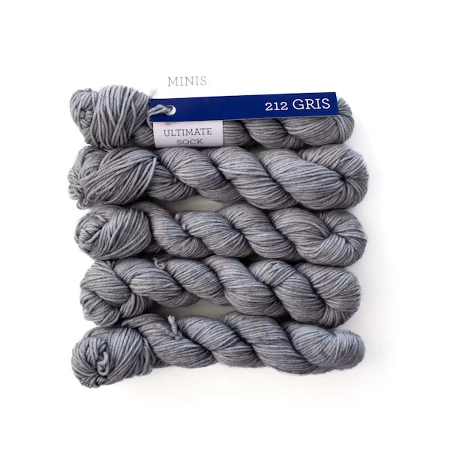 Malabrigo Ultimate Sock Minis Fingering Yarn color Gris 212