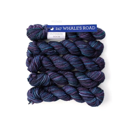 Malabrigo Ultimate Sock Minis Fingering Yarn color Whale's Road 247