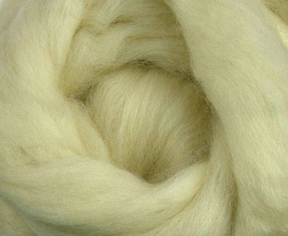 Paradise Fibers White Falkland Wool Top