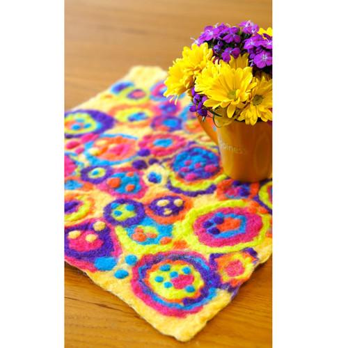 Artfelt Table Cover or Coasters Felting Kits-Kits-093 Out There (Brights)-