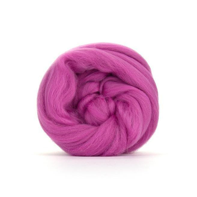 Paradise Fibers Solid Colored Merino Wool Top - Magenta-Fiber-4oz-