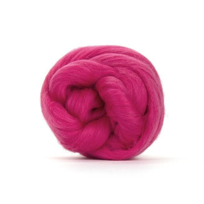 Paradise Fibers Solid Colored Merino Wool Top - Rose-Fiber-4oz-