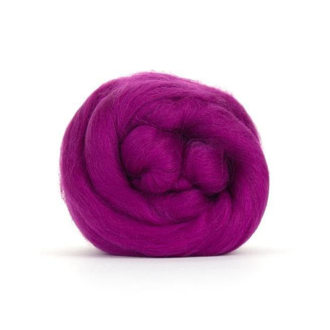 Paradise Fibers Solid Colored Merino Wool Top - Fuchsia-Fiber-4oz-