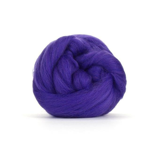 Paradise Fibers Solid Colored Merino Wool Top - Ultra Violet-Fiber-4oz-