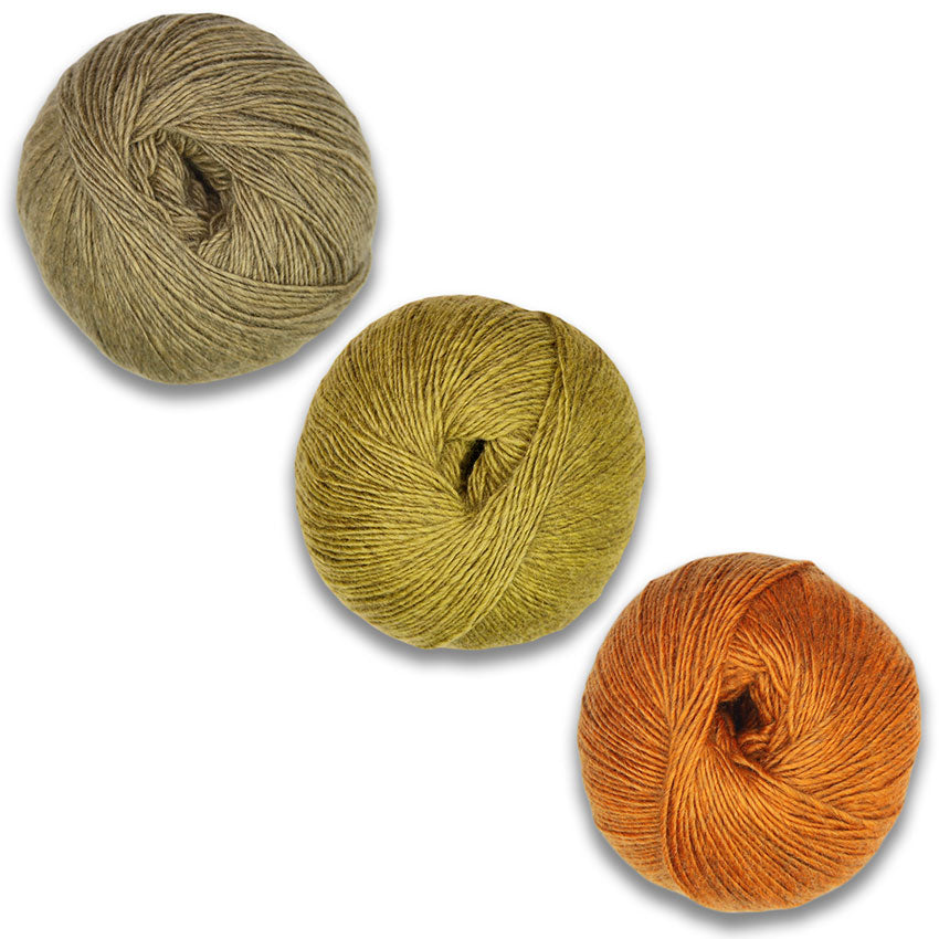 Plymouth Incan Spice Fairisle Hat Kit-Kits-Desert/Green/Orange-