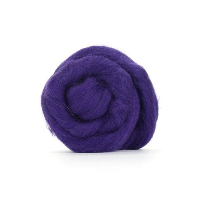 Paradise Fibers Solid Colored Merino Wool Top - Amethyst-Fiber-4oz-