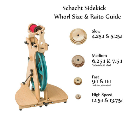 Schacht SIDEKICK Folding Spinning Wheels-Spinning Wheel-Complete-