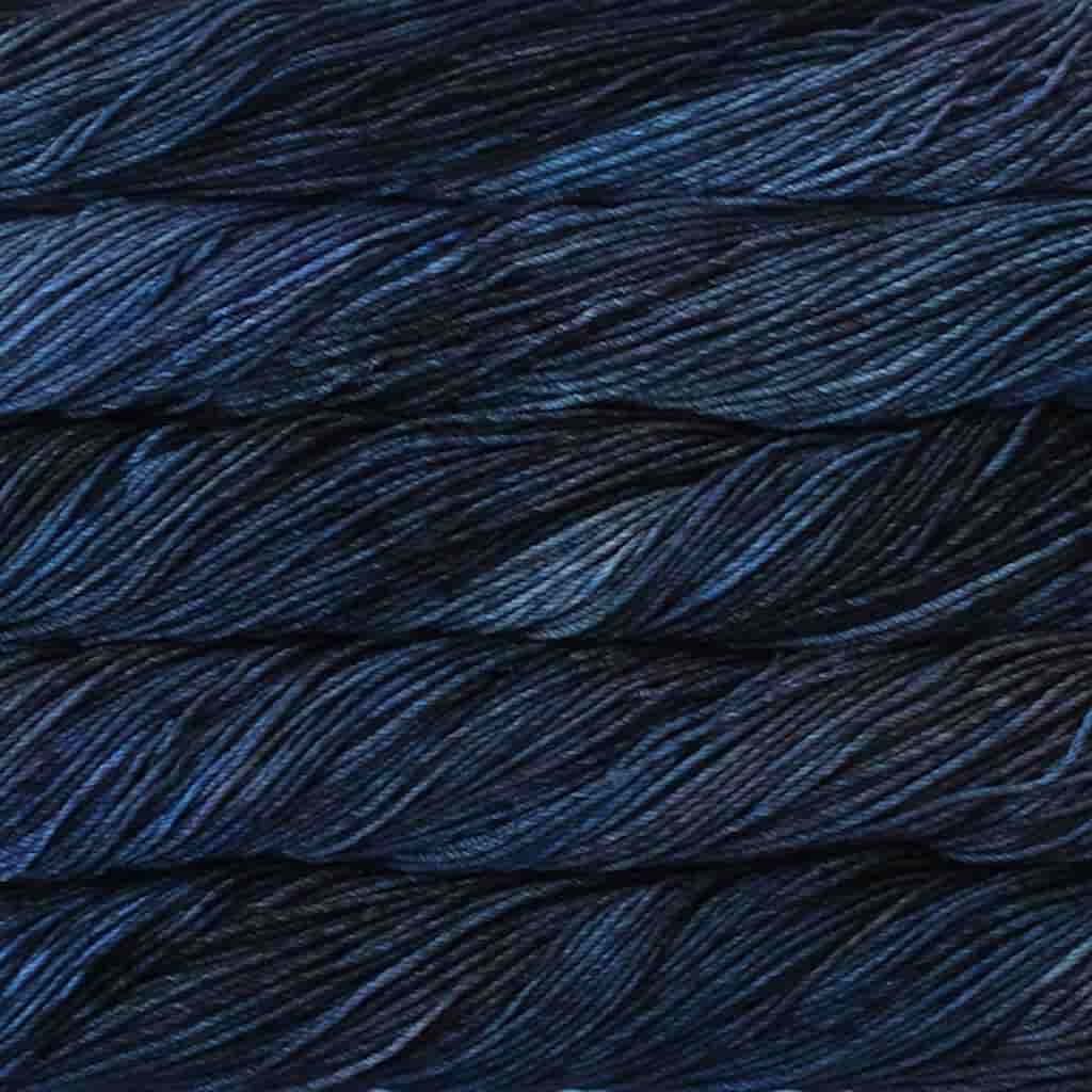 Dark blue and black variegated yarn.