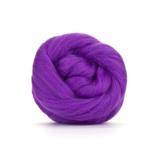 Paradise Fibers Solid Colored Merino Wool Top - Orchid-Fiber-4oz-