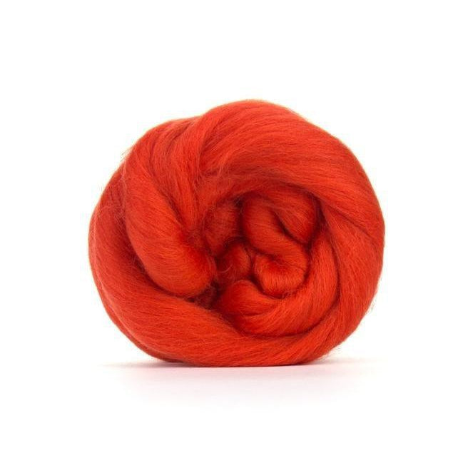 Paradise Fibers Solid Colored Merino Wool Top - Begonia-Fiber-4oz-