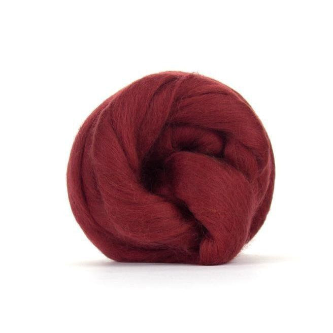 Paradise Fibers Solid Colored Merino Wool Top - Loganberry-Fiber-4oz-