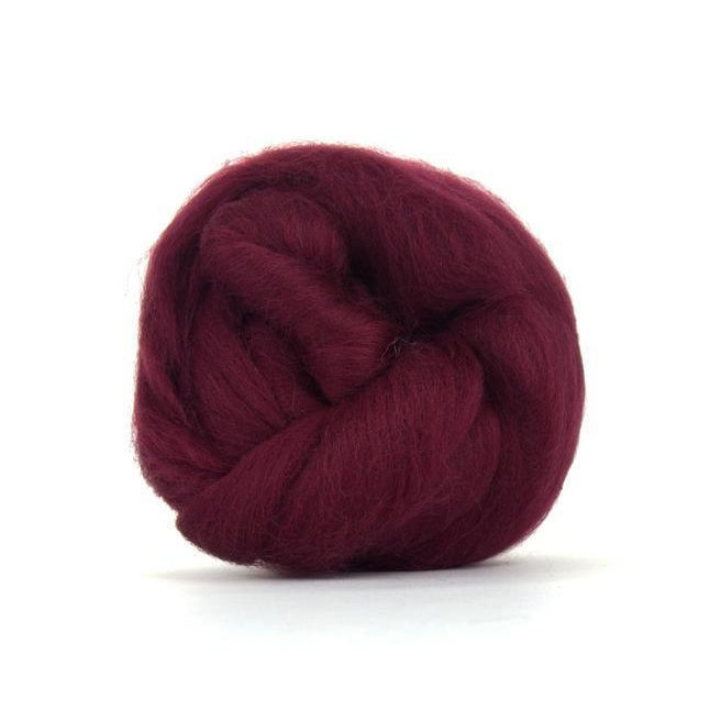 Paradise Fibers Solid Colored Merino Wool Top - Claret-Fiber-4oz-