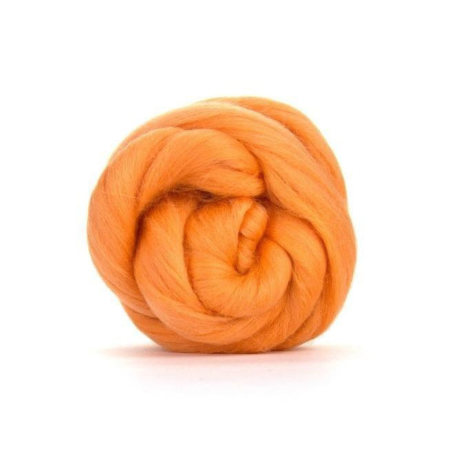 Paradise Fibers Solid Colored Merino Wool Top - Peach-Fiber-4oz-