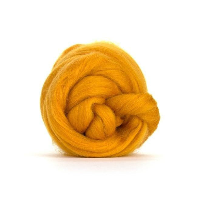 Paradise Fibers Solid Colored Merino Wool Top - Marigold-Fiber-4oz-