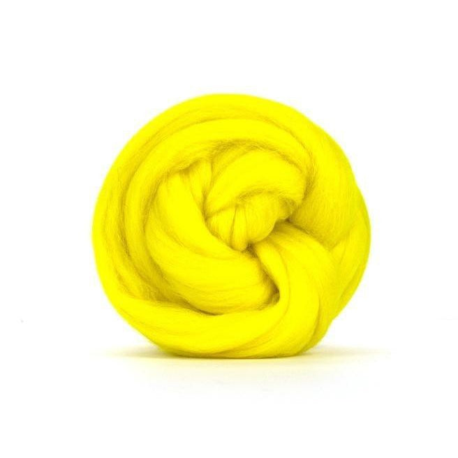 Paradise Fibers Solid Colored Merino Wool Top - Jonquil-Fiber-4oz-