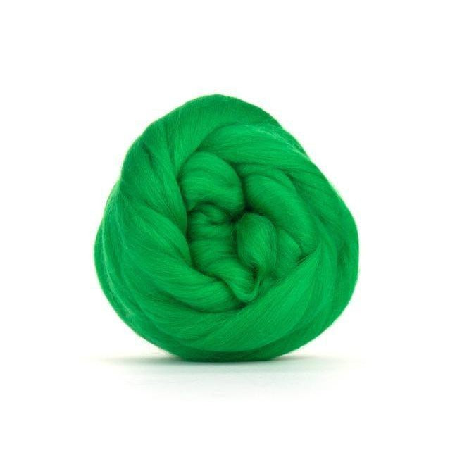 Paradise Fibers Solid Colored Merino Wool Top - Emerald-Fiber-4oz-