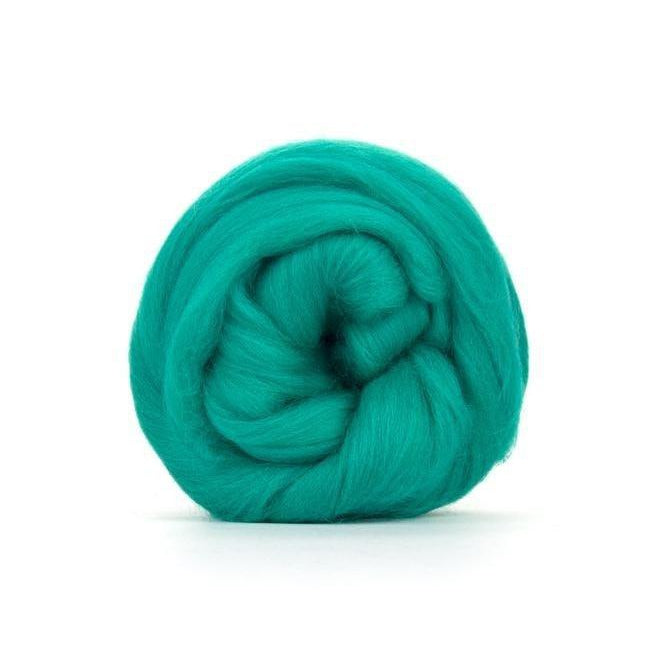 Paradise Fibers Solid Colored Merino Wool Top - Jade-Fiber-4oz-